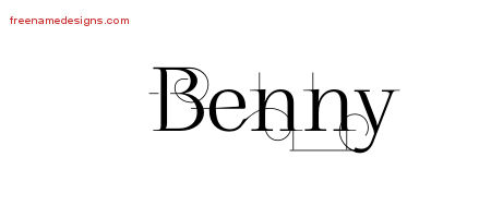 Decorated Name Tattoo Designs Benny Free Lettering