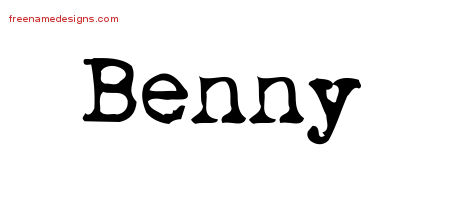 Vintage Writer Name Tattoo Designs Benny Free