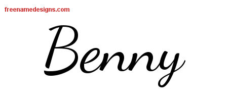 Lively Script Name Tattoo Designs Benny Free Download