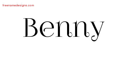 Vintage Name Tattoo Designs Benny Free Printout