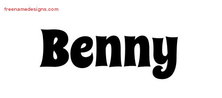 Groovy Name Tattoo Designs Benny Free