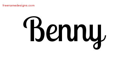Handwritten Name Tattoo Designs Benny Free Printout