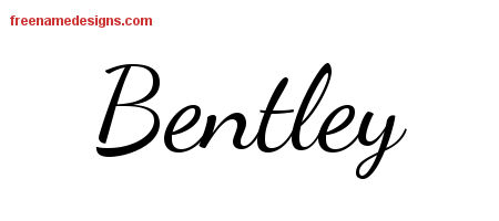 Lively Script Name Tattoo Designs Bentley Free Download