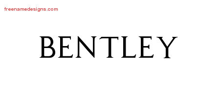Regal Victorian Name Tattoo Designs Bentley Printable