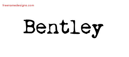 Vintage Writer Name Tattoo Designs Bentley Free
