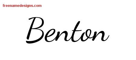 Lively Script Name Tattoo Designs Benton Free Download
