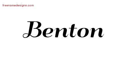 Art Deco Name Tattoo Designs Benton Graphic Download