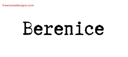 Typewriter Name Tattoo Designs Berenice Free Download