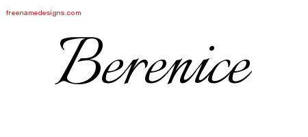 Calligraphic Name Tattoo Designs Berenice Download Free