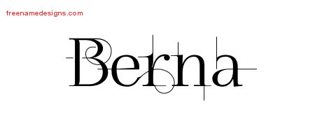 Decorated Name Tattoo Designs Berna Free