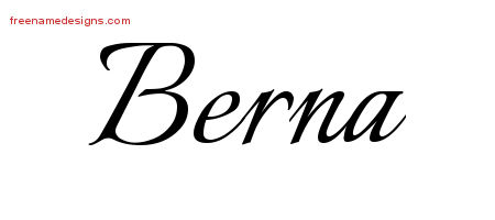 Calligraphic Name Tattoo Designs Berna Download Free