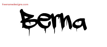 Graffiti Name Tattoo Designs Berna Free Lettering