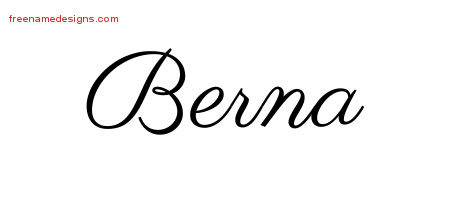 Classic Name Tattoo Designs Berna Graphic Download