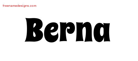 Groovy Name Tattoo Designs Berna Free Lettering Groovy Name Tattoo Designs Berna Free Lettering