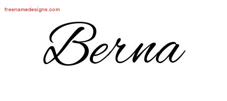 Cursive Name Tattoo Designs Berna Download Free