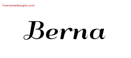 Art Deco Name Tattoo Designs Berna Printable