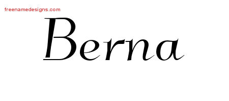 Elegant Name Tattoo Designs Berna Free Graphic