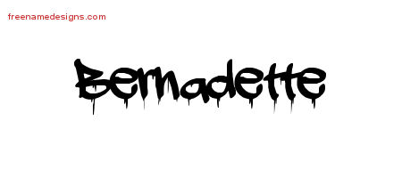 Graffiti Name Tattoo Designs Bernadette Free Lettering