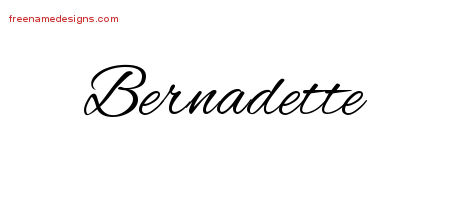 Cursive Name Tattoo Designs Bernadette Download Free