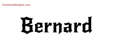 Gothic Name Tattoo Designs Bernard Download Free