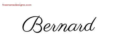 Classic Name Tattoo Designs Bernard Printable