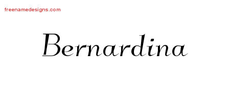 Elegant Name Tattoo Designs Bernardina Free Graphic