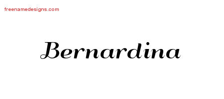 Art Deco Name Tattoo Designs Bernardina Printable