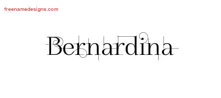 Decorated Name Tattoo Designs Bernardina Free