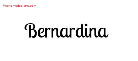 Handwritten Name Tattoo Designs Bernardina Free Download