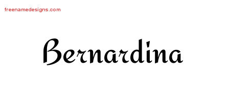 Calligraphic Stylish Name Tattoo Designs Bernardina Download Free