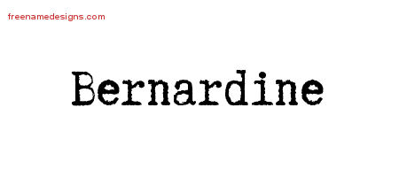 Typewriter Name Tattoo Designs Bernardine Free Download