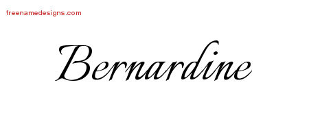 Calligraphic Name Tattoo Designs Bernardine Download Free