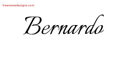 Calligraphic Name Tattoo Designs Bernardo Free Graphic