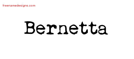 Vintage Writer Name Tattoo Designs Bernetta Free Lettering
