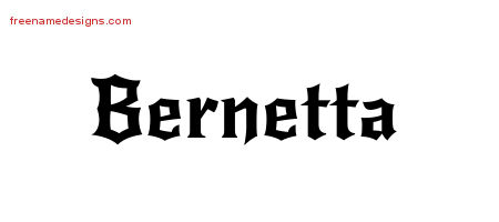 Gothic Name Tattoo Designs Bernetta Free Graphic