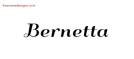 Art Deco Name Tattoo Designs Bernetta Printable