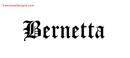 Blackletter Name Tattoo Designs Bernetta Graphic Download