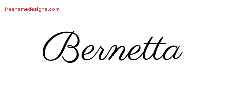 Classic Name Tattoo Designs Bernetta Graphic Download