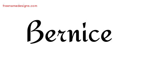 Calligraphic Stylish Name Tattoo Designs Bernice Download Free