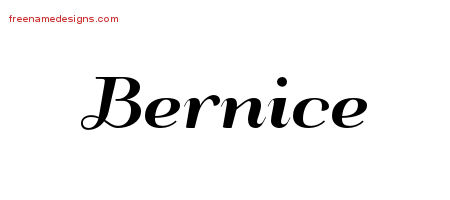 Art Deco Name Tattoo Designs Bernice Printable