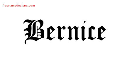 Blackletter Name Tattoo Designs Bernice Graphic Download