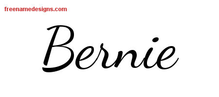 Lively Script Name Tattoo Designs Bernie Free Printout
