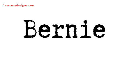 Typewriter Name Tattoo Designs Bernie Free Printout