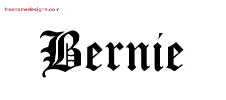 Blackletter Name Tattoo Designs Bernie Printable