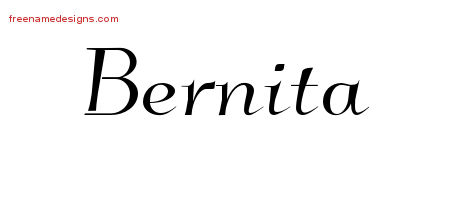 Elegant Name Tattoo Designs Bernita Free Graphic