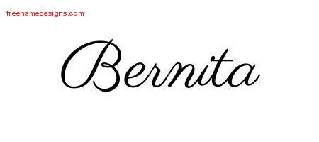 Classic Name Tattoo Designs Bernita Graphic Download