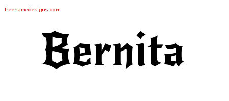 Gothic Name Tattoo Designs Bernita Free Graphic