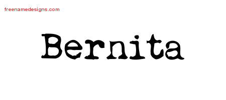 Vintage Writer Name Tattoo Designs Bernita Free Lettering