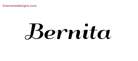Art Deco Name Tattoo Designs Bernita Printable