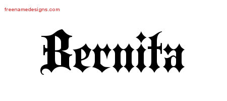 Old English Name Tattoo Designs Bernita Free